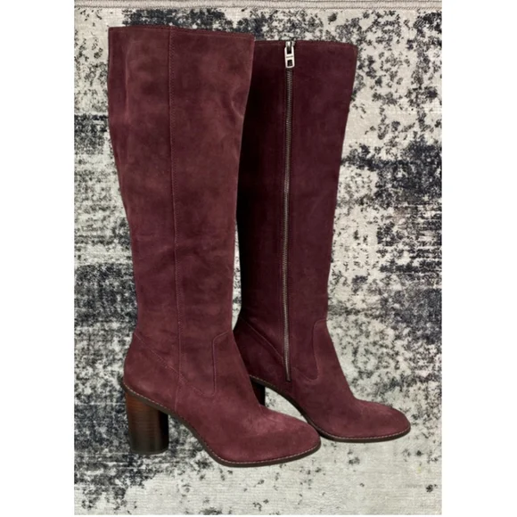 COACH authenticated Ombre Suede Tall Knee High Boots, Size 9 - Picture 3 of 8